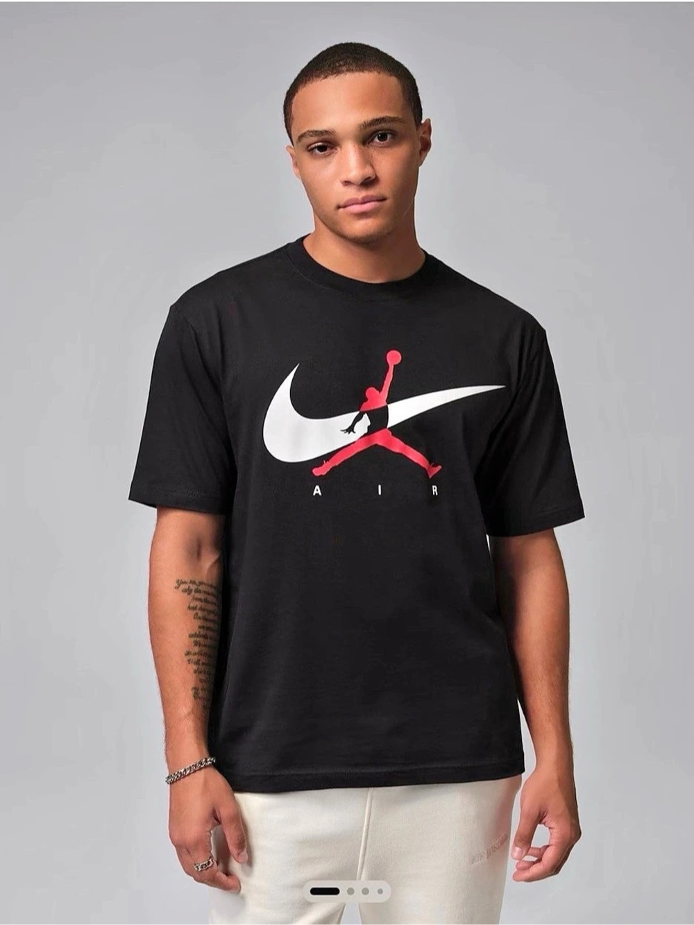 Jordan Air Logo Graphic Tee Black & White